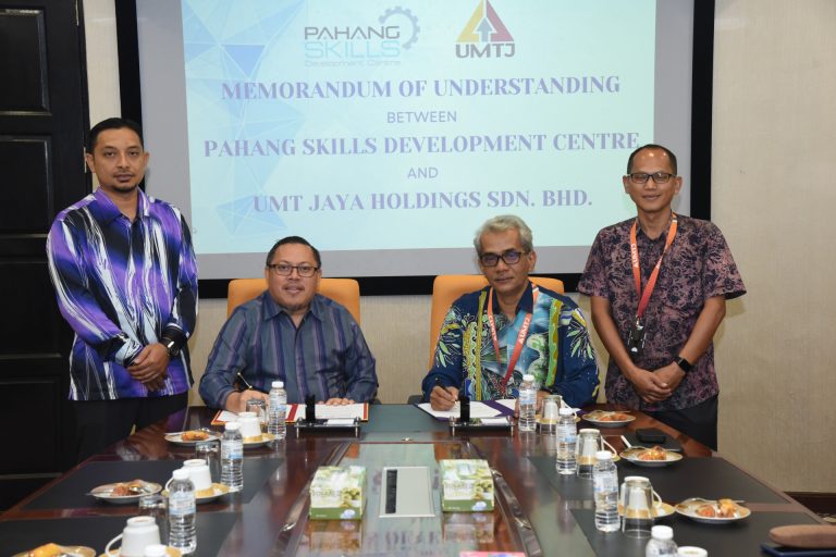 Memorandum of Understanding (MoU) Between Pahang Skills and UMT Jaya Holdings Sdn Bhd